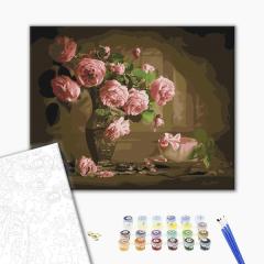 Set pictura pe numere - Tea rose