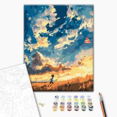 Set pictura pe numere - In bataia vantului