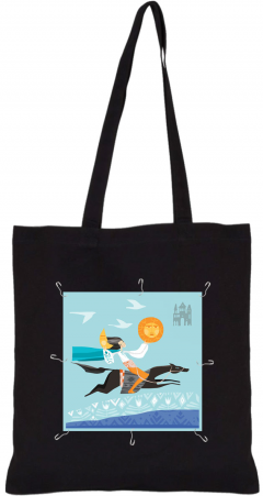 Tote bag cu patch detasabil Greuceanu - Negru