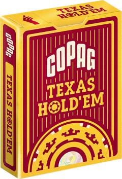 Carti de joc - Copag Gold Texas Hold Em Plastic Jumbo Index - Rosu
