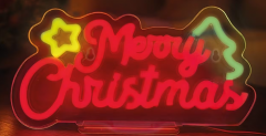 Obiect decorativ - Merry X-Mas - Neon-Effect