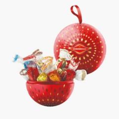 Glob metalic de Craciun cu bomboane