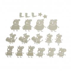 Set 20 figurine - Peppa Pig Glow in the Dark