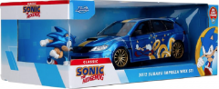 Set masinuta metalica si figurina - The Hedgehog - Sonic & Subaru Impreza WRX STI 2012