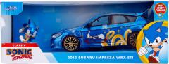 Set masinuta metalica si figurina - The Hedgehog - Sonic & Subaru Impreza WRX STI 2012