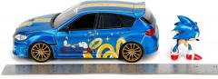 Set masinuta metalica si figurina - The Hedgehog - Sonic & Subaru Impreza WRX STI 2012