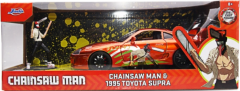 Set figurina si masinuta metalica - Chainsaw Man & Toyota Supra 1995