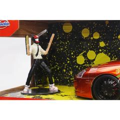 Set figurina si masinuta metalica - Chainsaw Man & Toyota Supra 1995