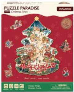 Puzzle de lemn 200 piese - Christmas Town