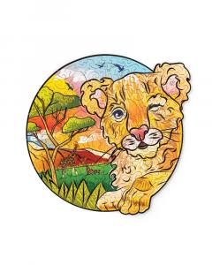 Puzzle lemn 112 piese - Playful Little Lion