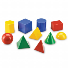 Joc educativ - Corpuri geometrice din plastic