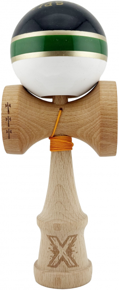 Jucarie de indemanare - Kendama X - Sticky Royal Spike Negru/Verde/Alb
