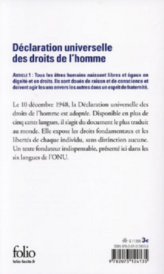 Declaration universelle des droits de l'homme