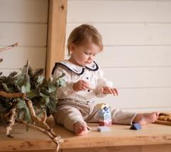 Set de constructie - Cubica - Turn - Pastel, 12 piese