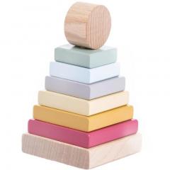 Jucarie din lemn - Pastel - Piramida culorilor