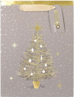 Punga cadou - Maner panglica aurie (3 modele - pret pe bucata)