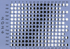 Carte postala - Fazele lunii 2026
