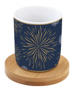 Cana 110 ml + coaster - Midnight (4 modele - pret pe bucata)