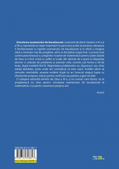 Simularea examenului de bacalaureat. Matematica. Clasa a XI-a