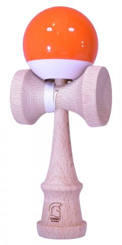 Jucarie de indemanare - Kendama Super Sticky Paint - Portocaliu/Alb