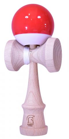 Jucarie de indemanare - Kendama Super Sticky Paint - Rosu/Alb