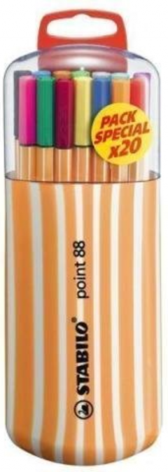 Set 20 pixuri - Fineliner Stabilo Point - Zebrui