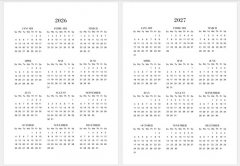 Agenda 2026 - All Black - Weekly