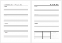 Agenda 2026 - Latte Beige - Weekly