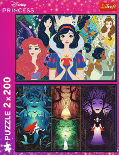 Puzzle 2 X 200 piese - Disney - Frumoasele printese