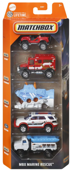 Set 5 masinute metalice - Matchbox - Marine Rescue