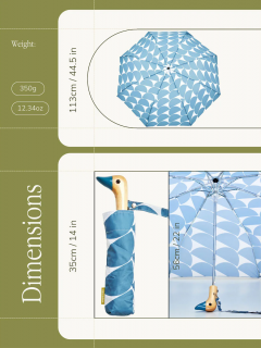 Umbrela - Compact Duck - Denim Moon