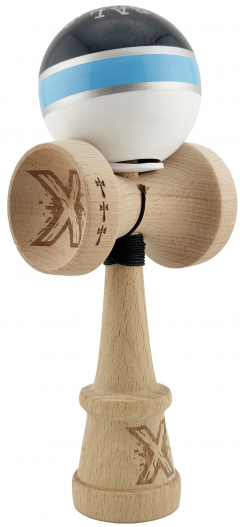 Jucarie de indemanare - Kendama X - Royal Spike, Big Cups - Inel Albastru Deschis