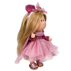 Papusa artizanala - Mia cu par blond si funda roz (miros de vanilie)