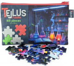 Puzzle 100 piese, cu borseta - Stiinte