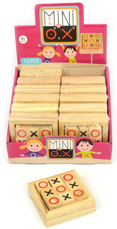 Joc de buzunar X si O din lemn