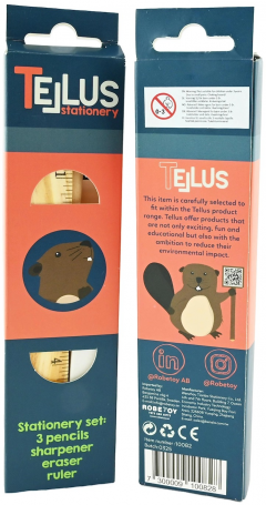 Set rechizite - 6 instrumente din lemn