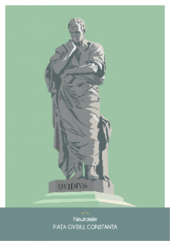 Carte postala - Statuia lui Ovidiu