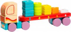 Jucarie din lemn - Camion cu forme geometrice