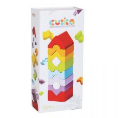 Set de constructie din lemn - Turn - 12 piese