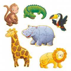 Set 6 puzzle-uri progresive - Animale salbatice