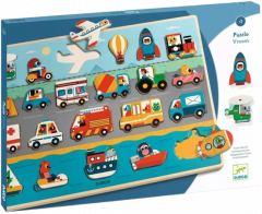 Puzzle din lemn - Vroom, Vroom