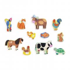 Puzzle din lemn - Ferma animalelor