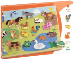 Puzzle din lemn - Ferma animalelor