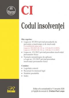 Codul insolventei (editie actualizata ianuarie 2026)