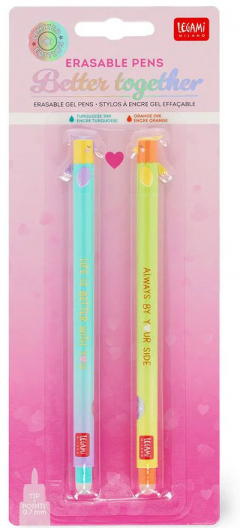 Set 2 pixuri cu radiera - Love Birds