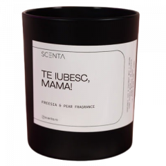 Lumanare parfumata - Te iubesc, mama!, 220 ml - cu capac