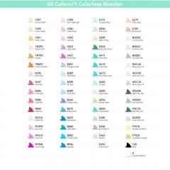 Set 60 markere Fine & Chisel - Ohuhu Oahu - Multicolor