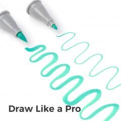 Set 48 markere Brush & Fine - Ohuhu Honolulu B - Sweetness