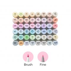 Set 48 markere Brush & Fine - Ohuhu Honolulu B - Sweetness