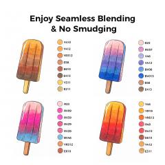 Set 48 markere Brush & Chisel - Ohuhu Honolulu - Mid-tone